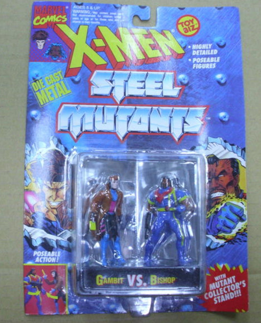 Toybiz Marvel Comics X-Men Steel Mutants Gambit vs Bishop Action Figure