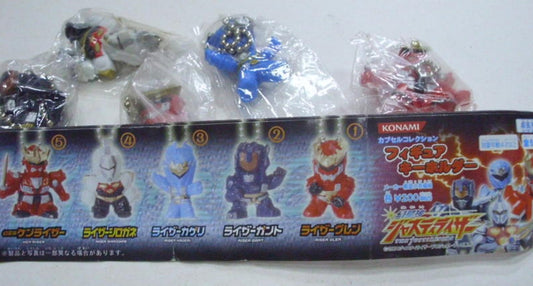 Konami Genseishin Justiriser Gashapon 5 Mascot Swing Collection Figure Set