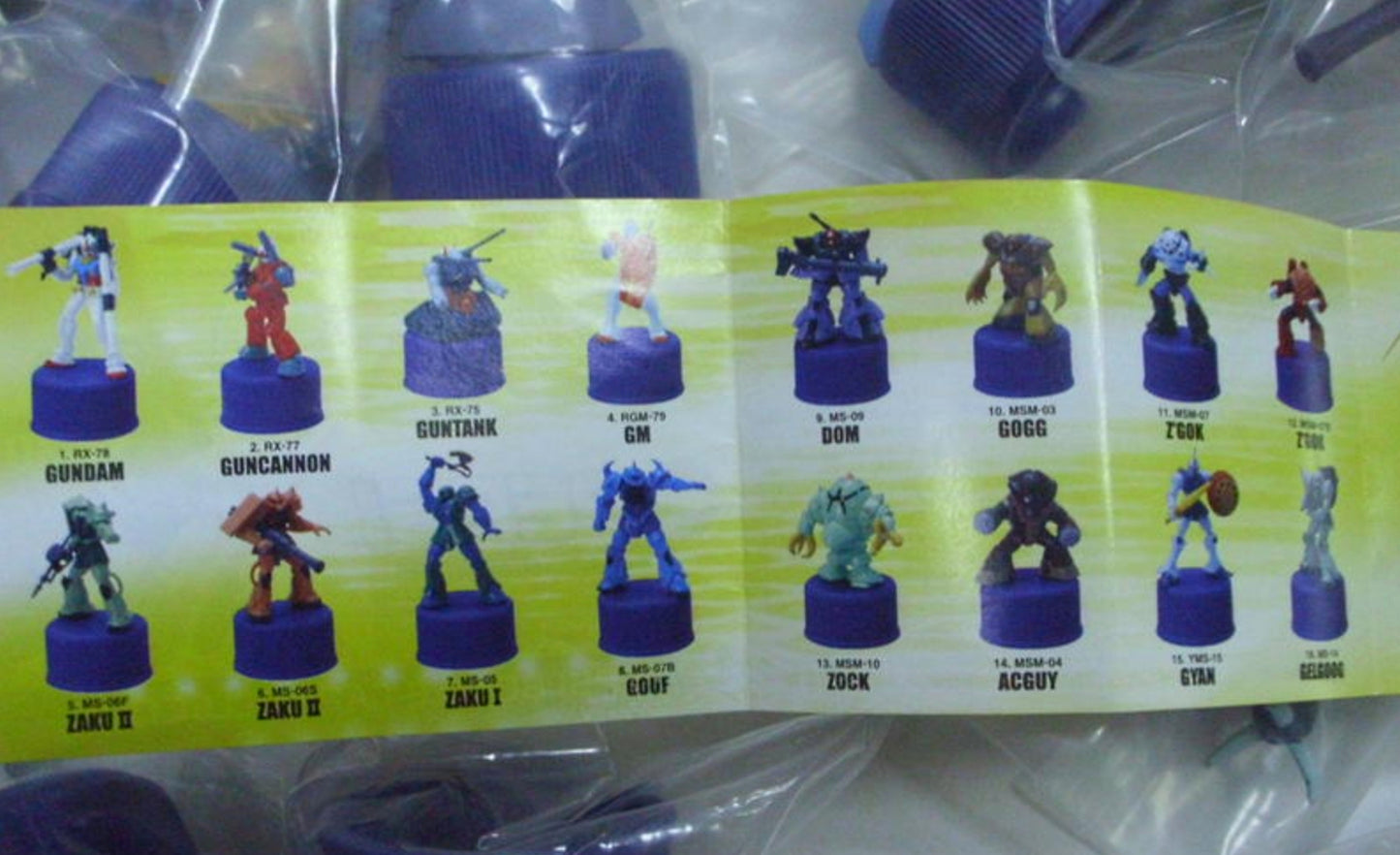 Pepsi 2006 Gundam Bottle Cap 30 Mini Trading Figure Set