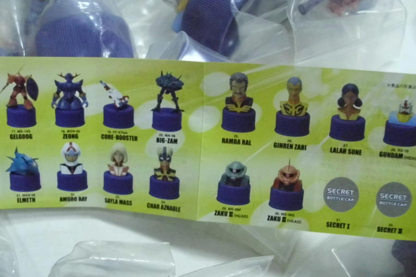 Pepsi 2006 Gundam Bottle Cap 30 Mini Trading Figure Set