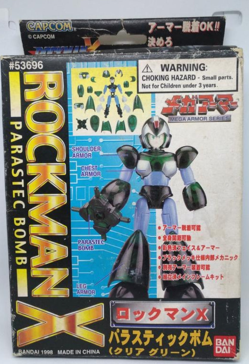 Bandai 1998 Capcom Rockman X Mega Armor Series Parastec Bomb Plastic Model Kit Figure