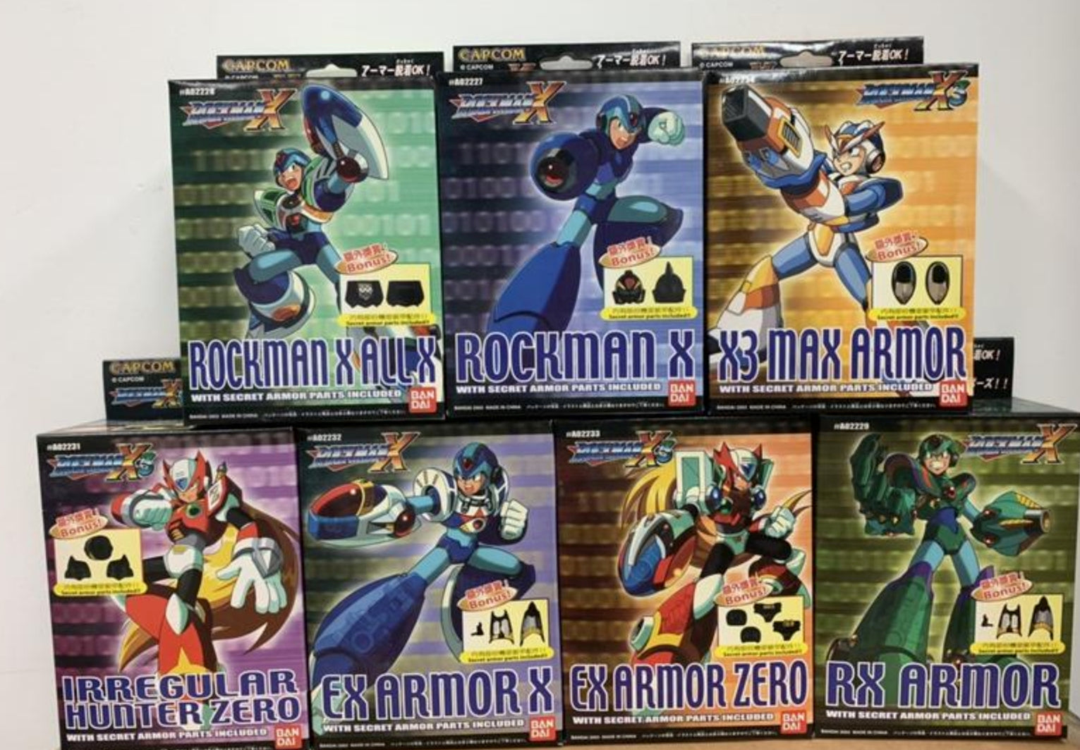 Bandai Capcom Mega Man Rockman X X3 7 Complete Model Kit Figure Set ...
