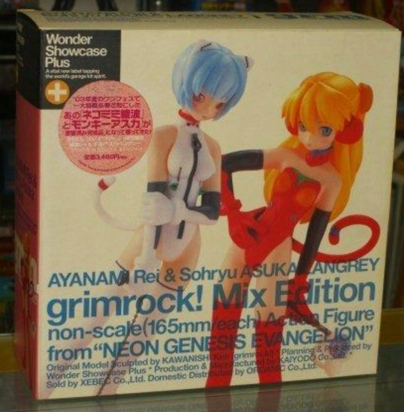 Neon Genesis Evangelion Rei Ayanami & Asuka Langley Wonder Showcase Plus Grimrock Mix Edition Trading Figure Set