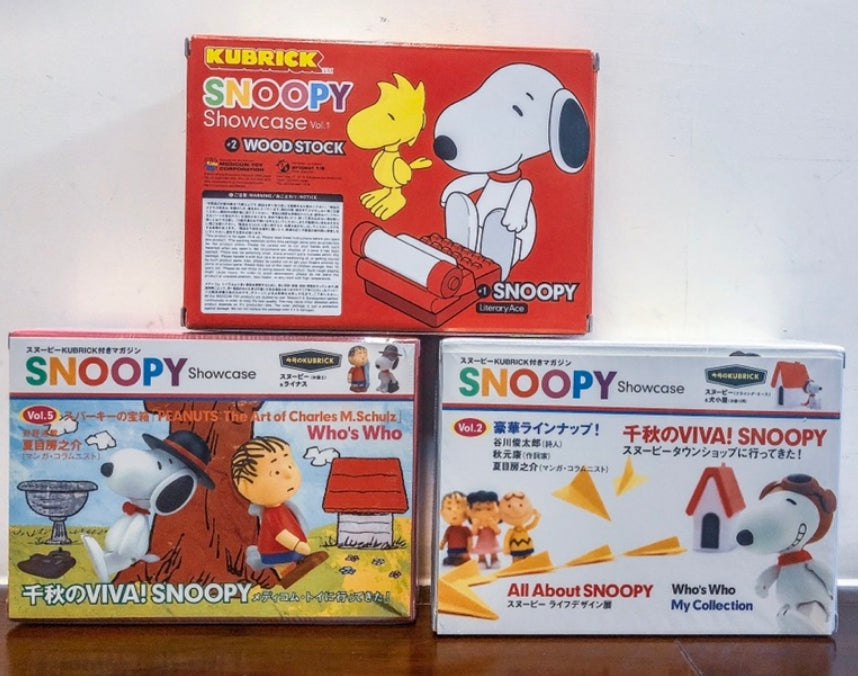 Medicom Toy Kubrick 100% Peanuts Snoopy & Woodstock Showcase Vol 1+2+3  Trading Figure