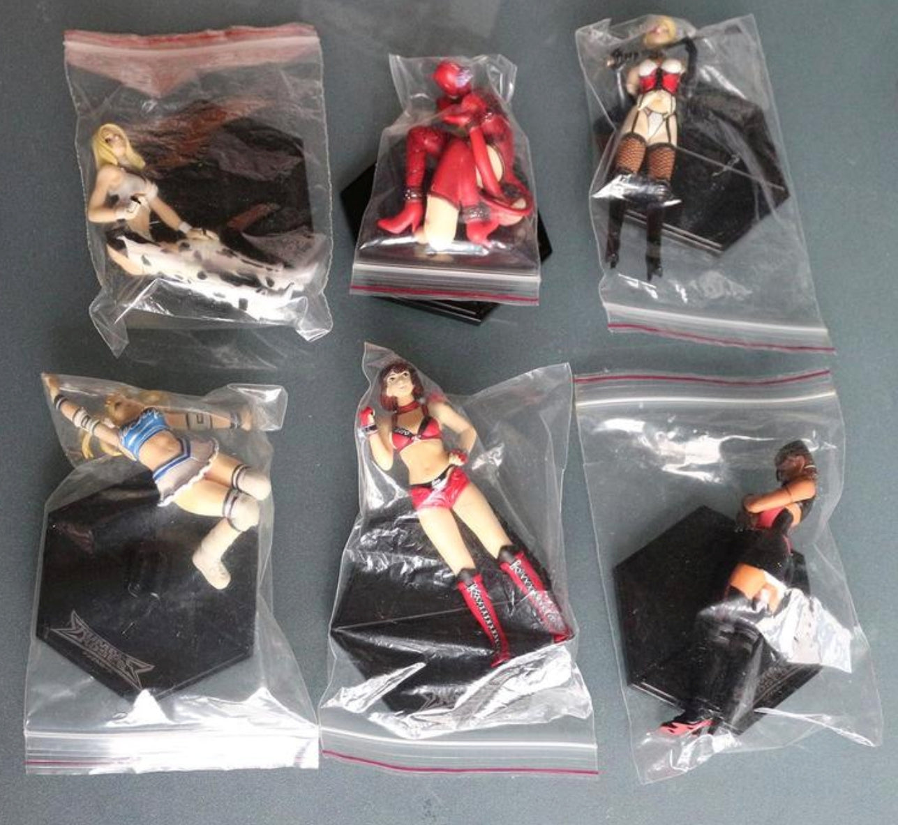 Konami Rumble Roses Collection Vol 1 6 Figure Set Used