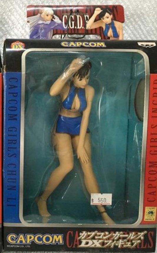 Banpresto Capcom Girls Collection DX Chun Li & Ingrid Chun Li Blue ver Pvc Figure