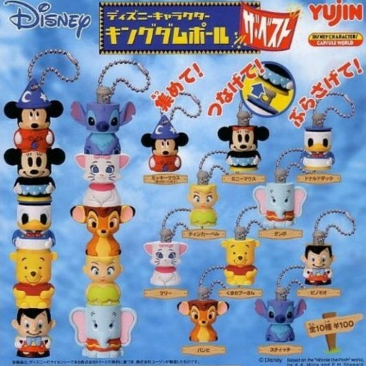 Yujin Disney Gashapon Totem Pole Part Special 10 Swing Strap Figure Set