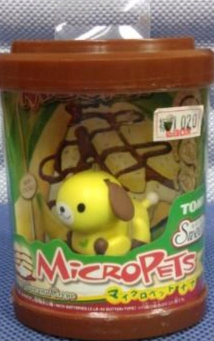 Tomy Micropets My Little Pet Electronic Interactive Toy Yellow Dog Banana Crepe Trading Figure