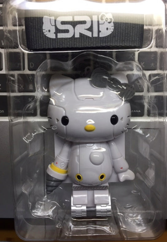 Sanrio 2013 Hello Kitty Future Land Robot Kitty Limited Key Chain ID Holder Trading Figure Grey ver