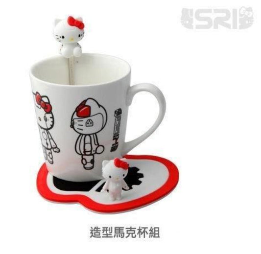 Sanrio 2013 Hello Kitty Future Land Robot Kitty Mug Cup Coaster Set