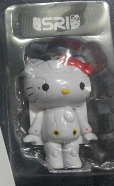 Sanrio 2013 Hello Kitty Future Land Robot Kitty Limited Key Chain ID Holder Trading Figure White ver