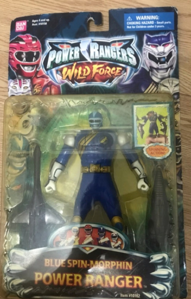 Bandai Power Rangers Wild Force Gaoranger Blue Spin Morphin Fighter Action Figure