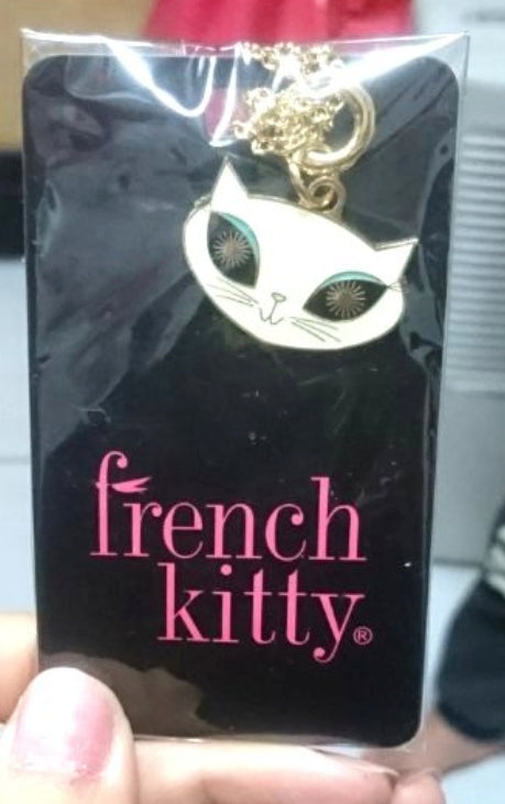 French Kitty Metal Necklace