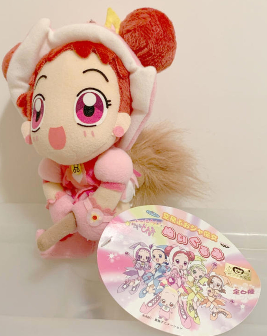 Banpresto 2001 Magical Ojamajo Do Re Mi Doremi Harukaze w/ Broom 6" Collection Plush Doll Figure