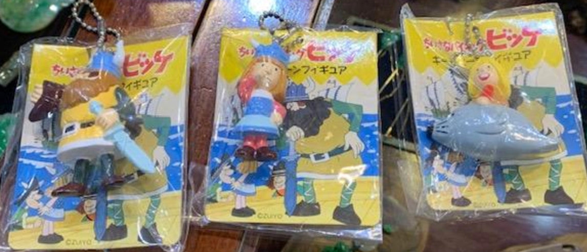 Zuiyo 1999 Vicky The Viking 3 Mascot Strap Trading Figure Set