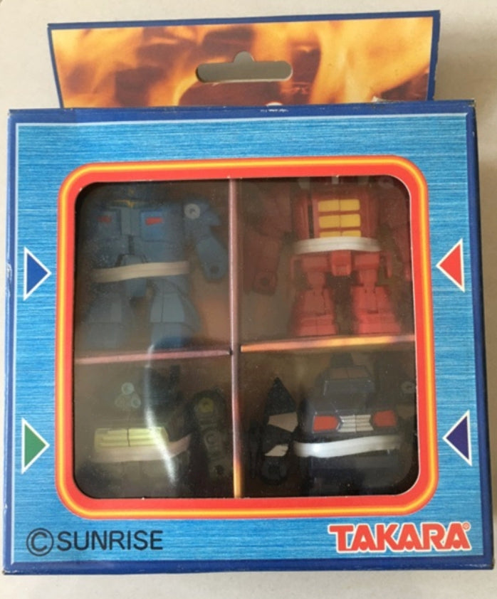 Takara Sunrise Choro Q Robot Transform 4 Gorg Galient Votoms Dougram Action Figure Set