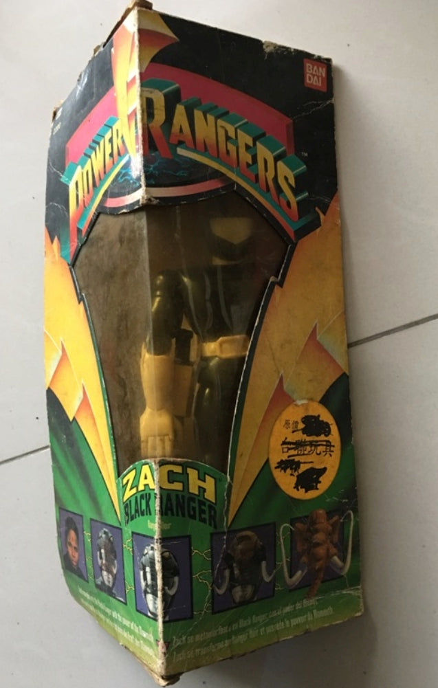 Bandai Mighty Morphin Power Rangers Zack Black Fighter Action 8" Trading Figure