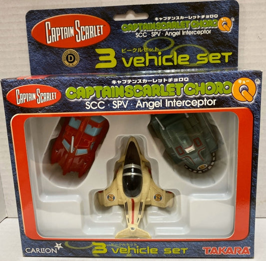 Takara Choro Q Carlton Captain Scarlet 3 Vehicle SCC SPV Angel Interceptor Trading Figure Set