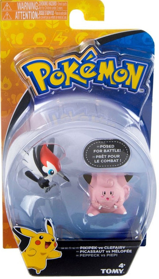 Tomy Pokemon Pocket Monster Battle Collection Pikipek vs Clefairy Trading Figure