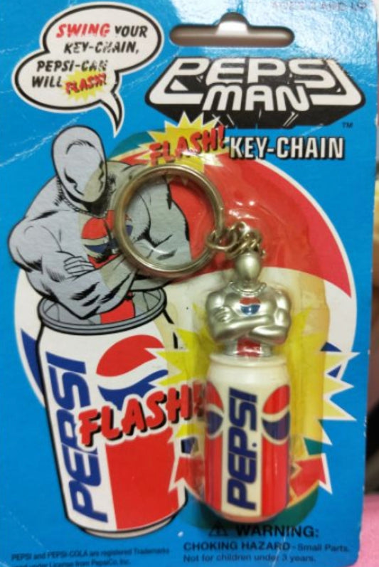 Pepsiman Mascot Swing Key Chain Holder Trading Figure