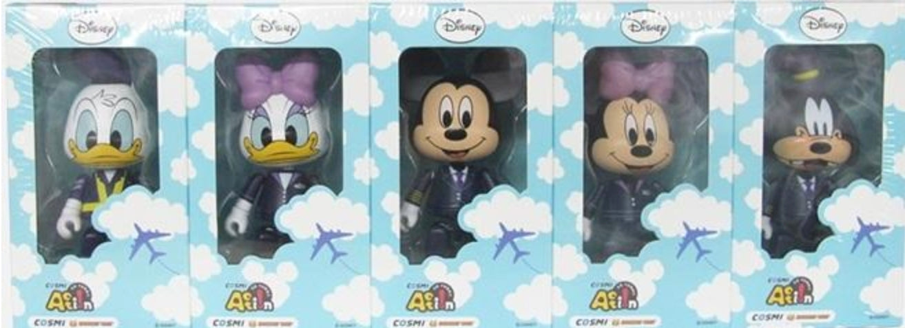 Cosmi Disney Series Mickey Family Flight 5 3" Action Figure Set