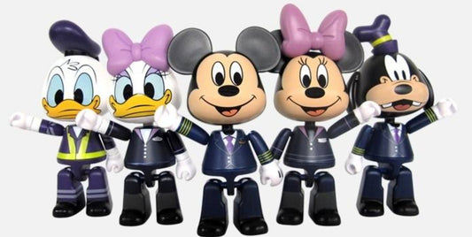 Cosmi Disney Series Mickey Family Flight 5 3" Action Figure Set