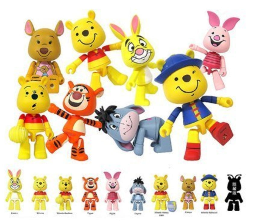 Cosmi Disney Series Winnie The Pooh 8+1 Secret 9 3" Action Figure Set