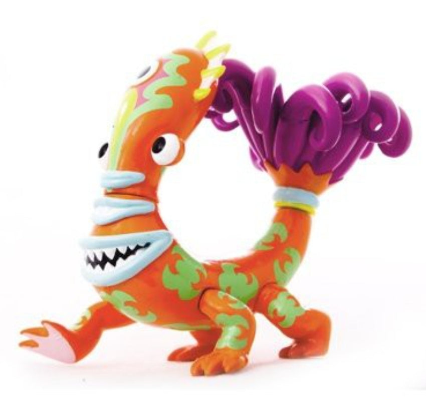 Sony Creative Products 2006 Jim Woodring Crazy Newt 6 3" Vinyl Figure Set Used