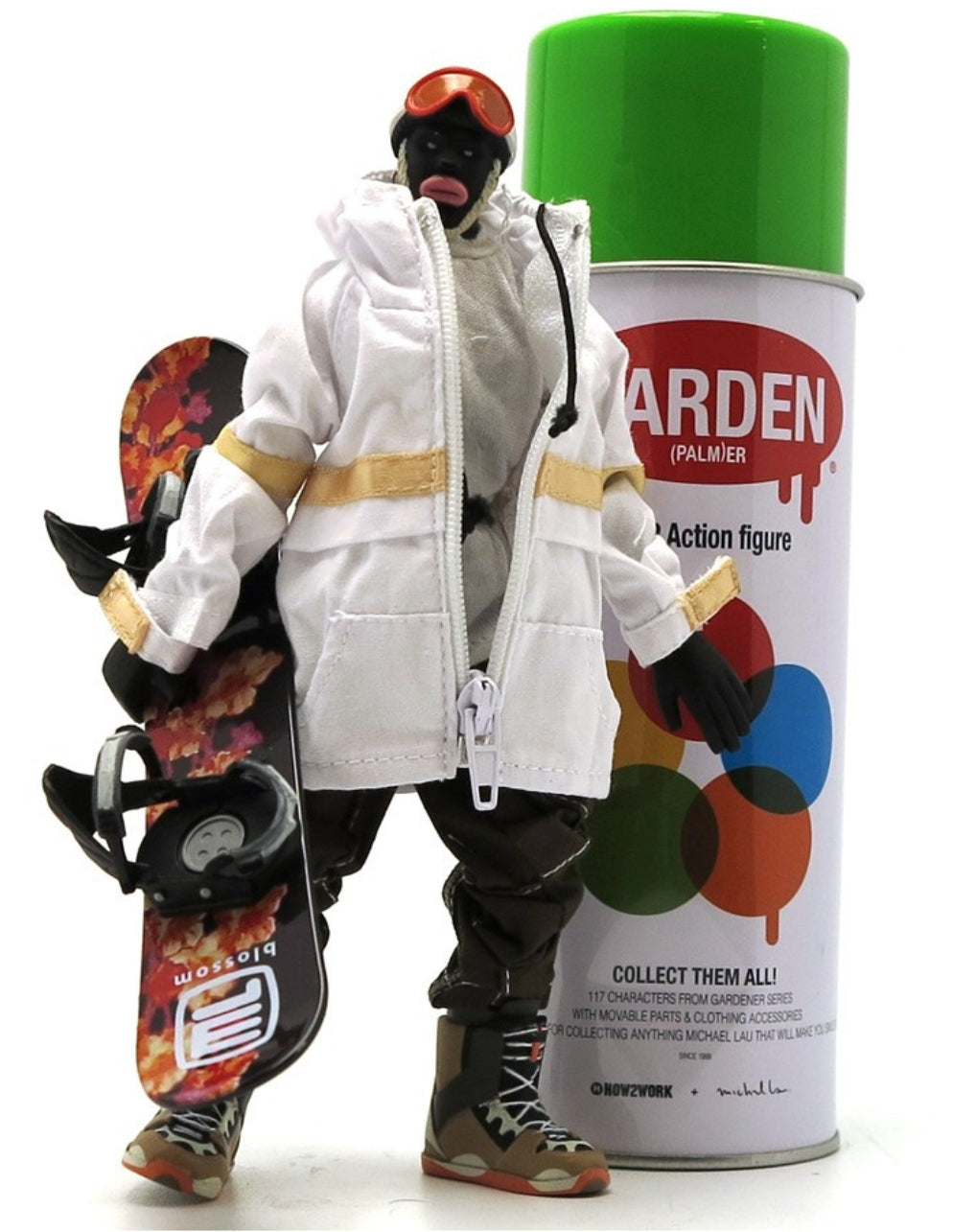 How2Work Michael Lau Garden (Palm)er Season 4 B/W In Snowboard 6" Vinyl Figure