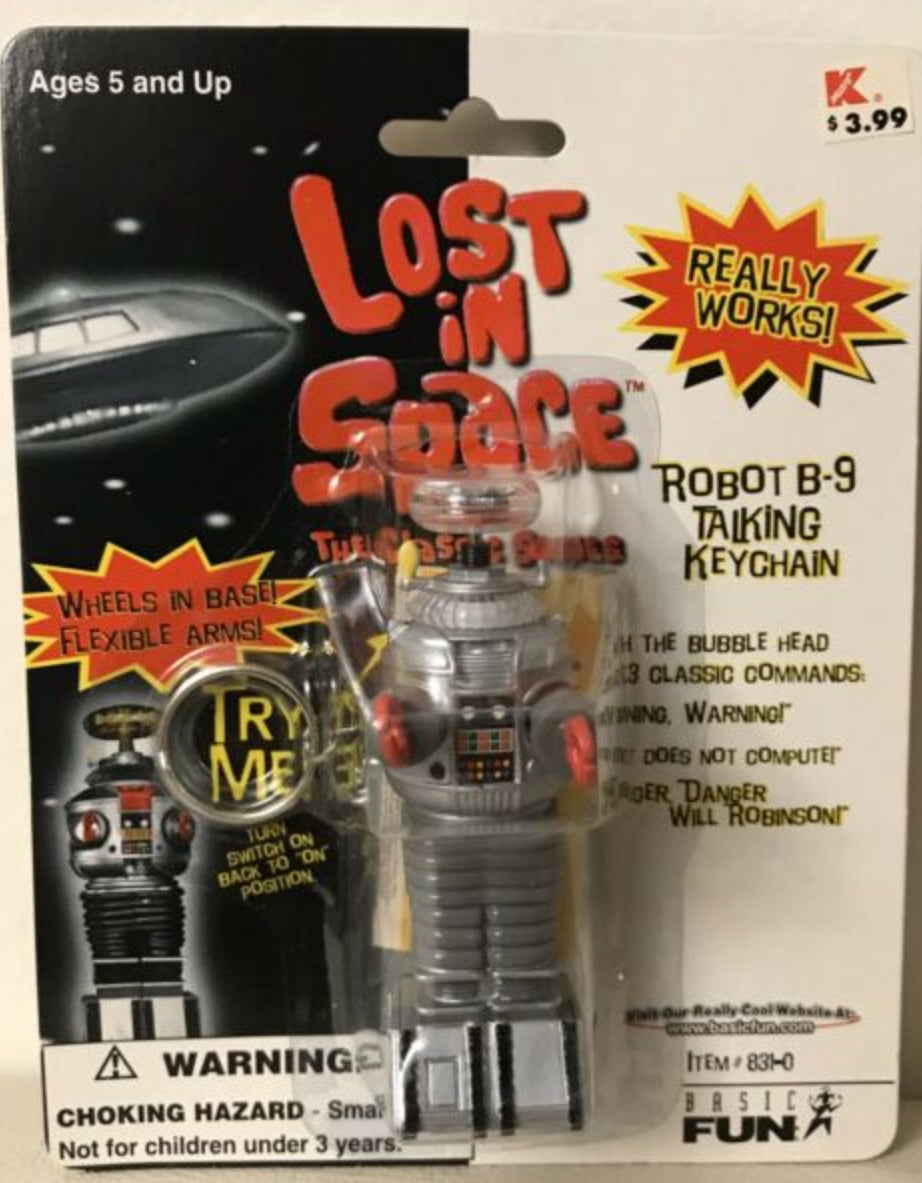 Basic Fun 1997 Lost In Space Robot B-9 Key Chain Trading Figure