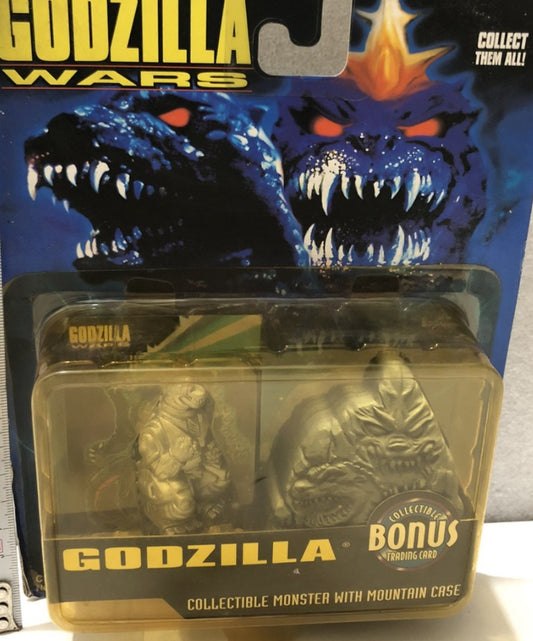 Trendmasters Godzilla Wars Collectible Monster w/ Mountain Case Mecha Godzilla 3" Trading Figure