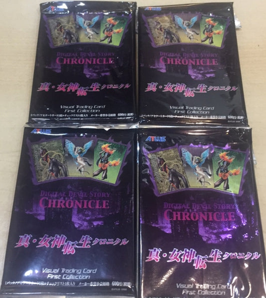 Shin Megami Tensei Degital Devil Story Chronicle Visual First 4 Sealed Bag Trading Collection Card Set