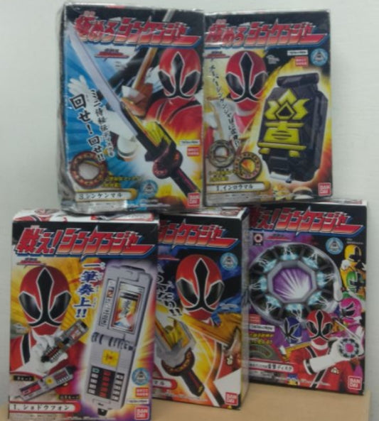 Bandai Power Rangers Samurai Shinkenger Weapon 5 Trading Figure Set