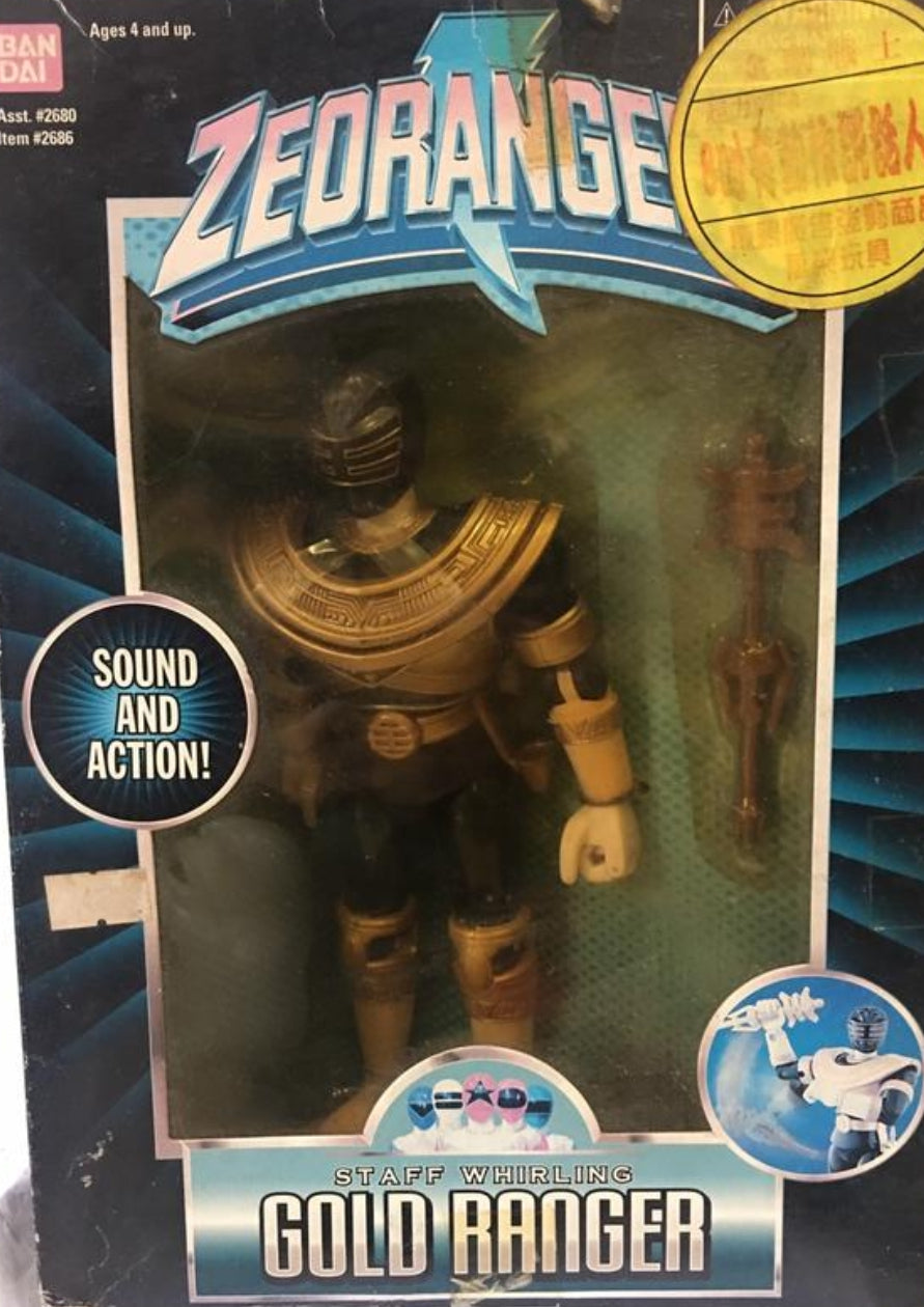 Bandai Power Rangers Zeo Ohranger Staff Whirling The Gold Ranger 8" Sound & Action Figure