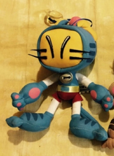 Taiwan Limited Bomberman Cat Blue ver 6" Plush Doll Figure