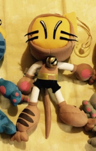 Taiwan Limited Bomberman Cat Brown ver 6" Plush Doll Figure