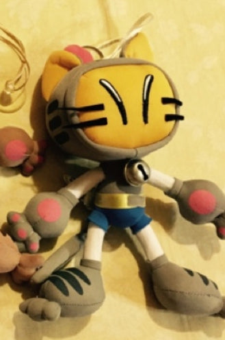 Taiwan Limited Bomberman Cat Gray ver 6" Plush Doll Figure
