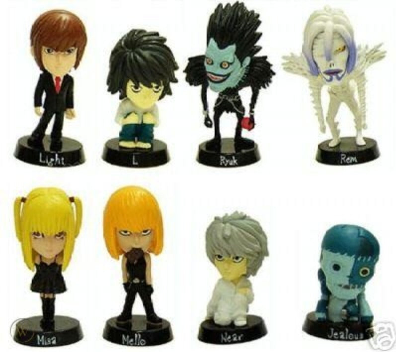 Death Note Bobble Head Mascot 7+1 Secret 8 Trading Figure Set