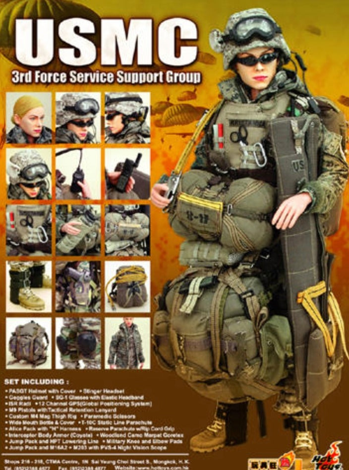 Hot Toys 1/6 12" USMC 3rd Force Service Support Group Action Figure