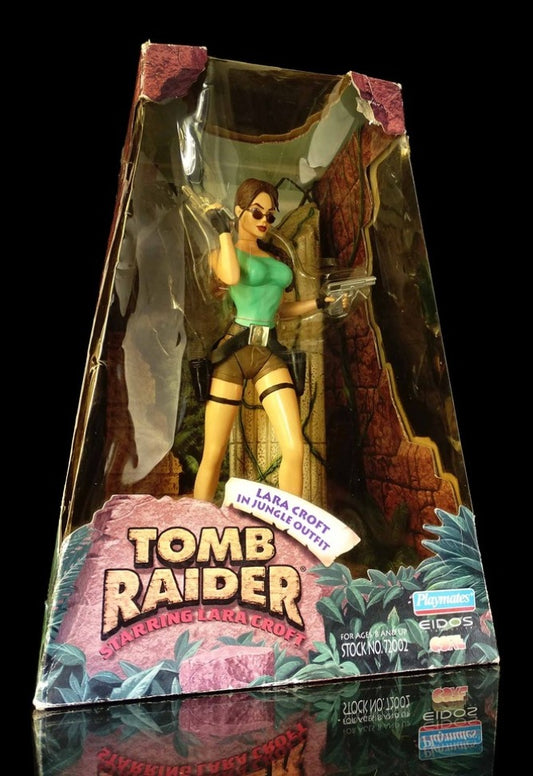 Playmates Tomb Raider Lara Croft Tomb Raider in Jungle Outfit 9" Display Dioramas Trading Figure