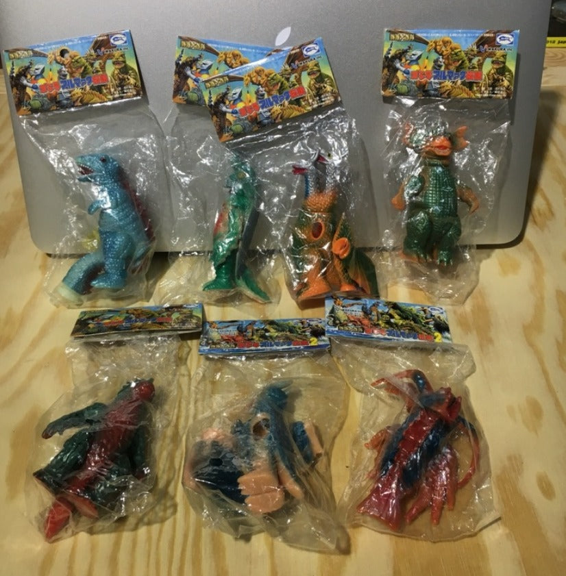 Bullmark 2004 Kaiju Monster 7 3.5" Soft Vinyl Collection Figure Set