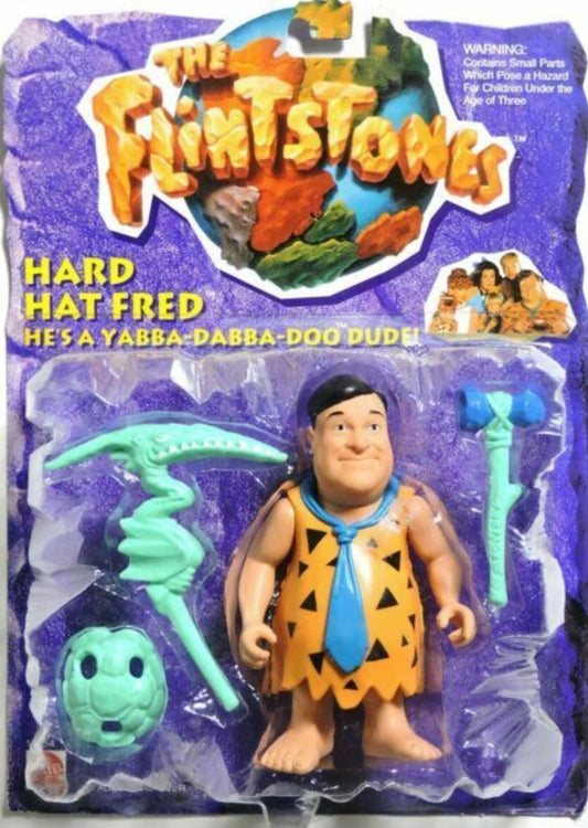 Mattel 1993 The Flintstones Hard Hat Fred Action Figure