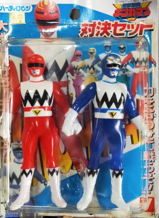 Yutaka Power Rangers Lost Galaxy Gingaman 2 4" Soft vinyl Trading Figure Set
