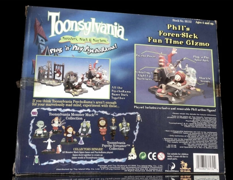 Toy Island Toonsylvania Monsters Muck Mayhem Phil's Forensick Fun Time Gizmo Trading Figure