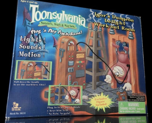 Toy Island Toonsylvania Monsters Muck Mayhem Igor's Dungeon Delight Work Out Room Trading Figure