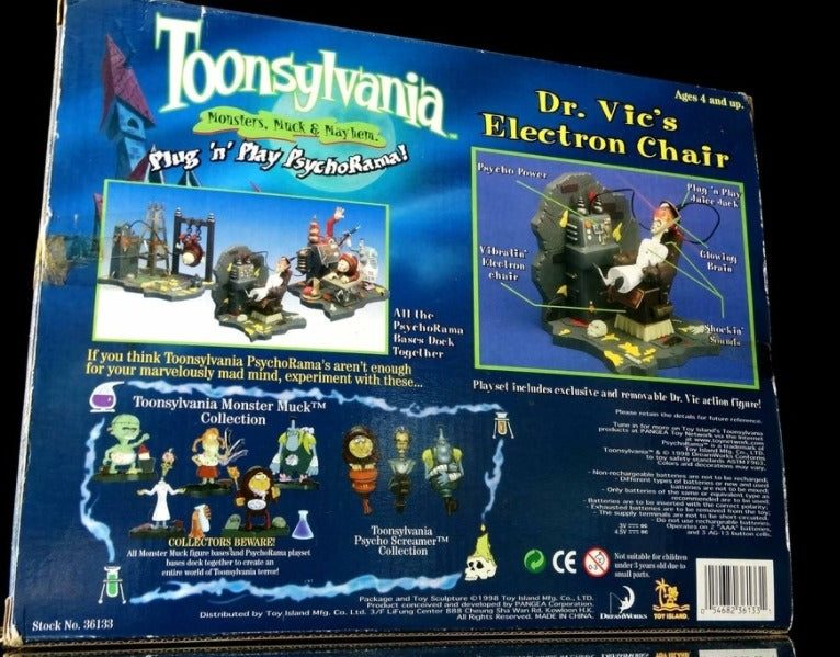 Toy Island Toonsylvania Monsters Muck Mayhem Dr Vic's Electron Chair Trading Figure