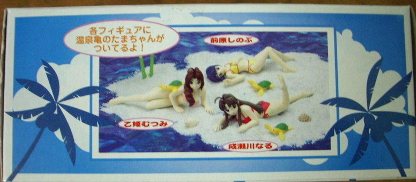 Sega Love Hina Characters Collection Summer Beach 3 Bikini Trading Figure Set