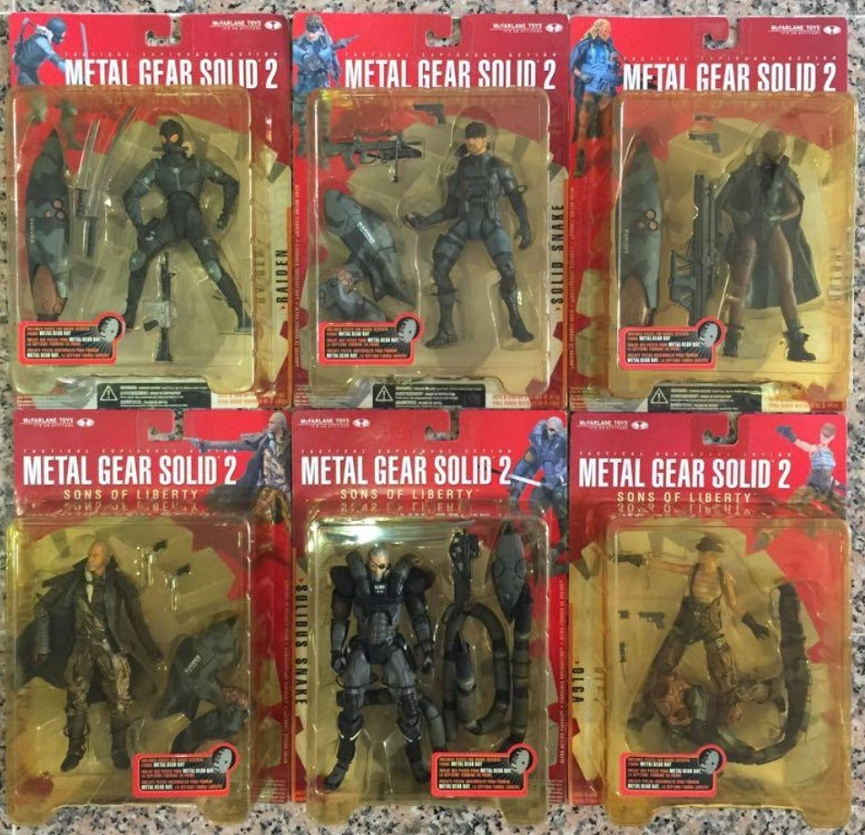 McFarlane Toys Konami Metal Gear Solid 2 Sons of Liberty 6 Action Figure Set