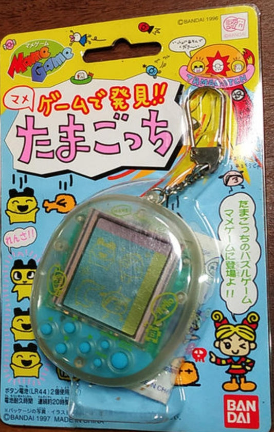 Bandai 1997 Tamagotchi Mame Game LCD LSI Handheld Crystal ver