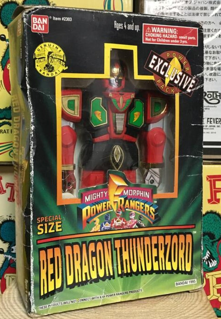 Bandai 1995 Power Rangers Gosei Sentai Dairanger Megazord Red Dragon Thunderzord Action Figure